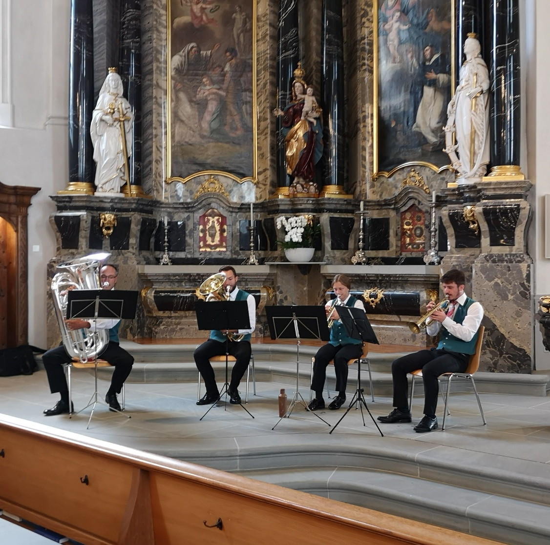 Brass Quartett der Ortsmusik Rüdiswil