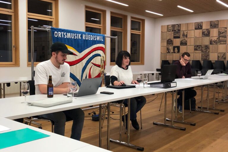 Die GV 2022 der Ortsmusik Rüediswil fand online statt
