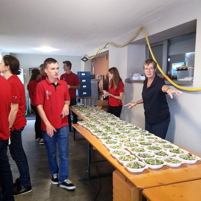 Vorbereitung des Bankettmenüs