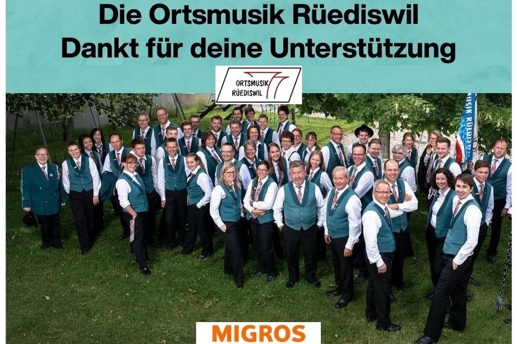 Ortsmusik Rüediswil unterstützen mit Migros Vereinsbon
