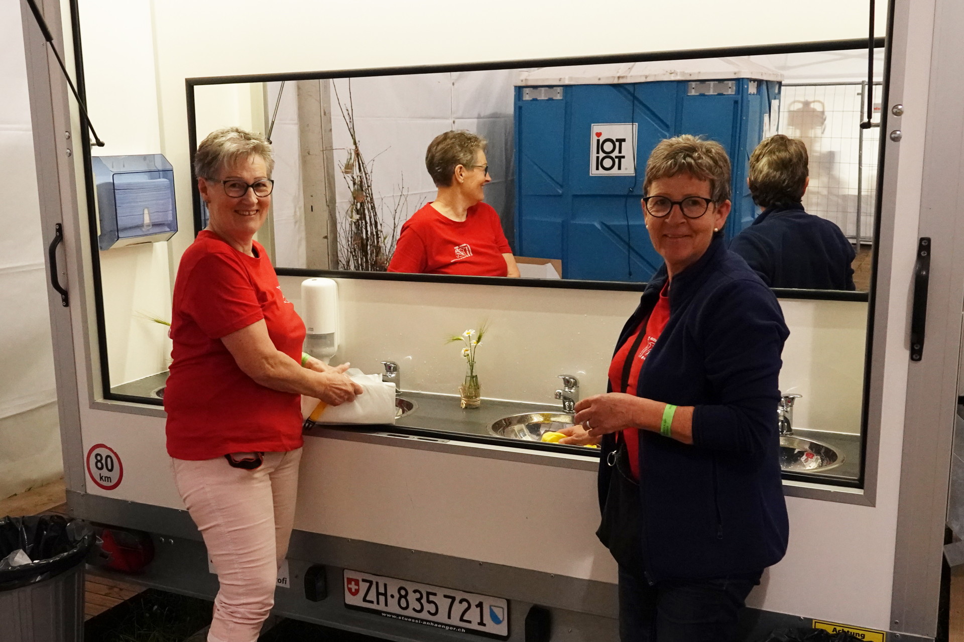 Luzerner Kantonal-Musiktag Ruswil 2023 Helfer im Einsatz