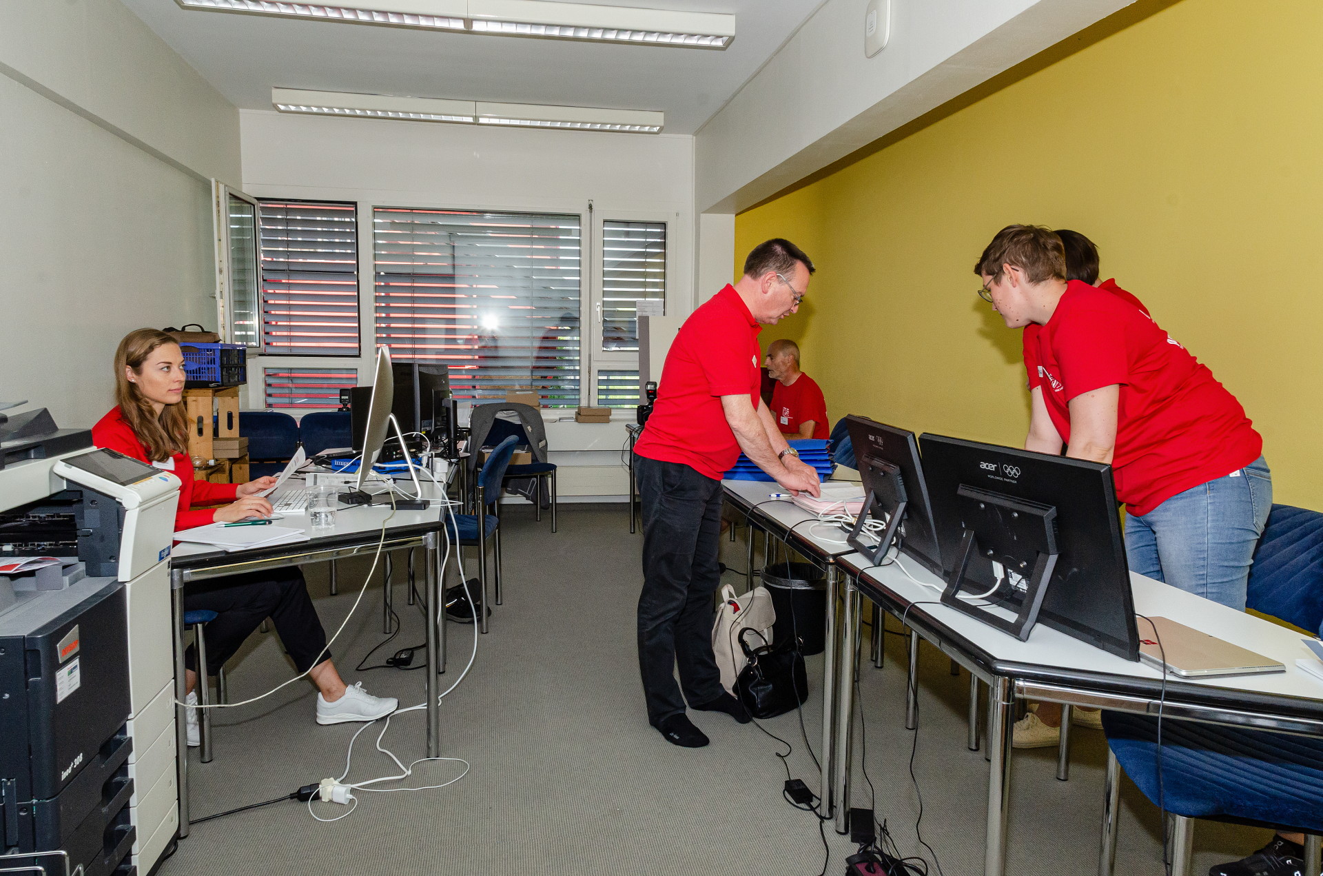 Luzerner Kantonal-Musiktag Ruswil 2023 Helfer im Einsatz