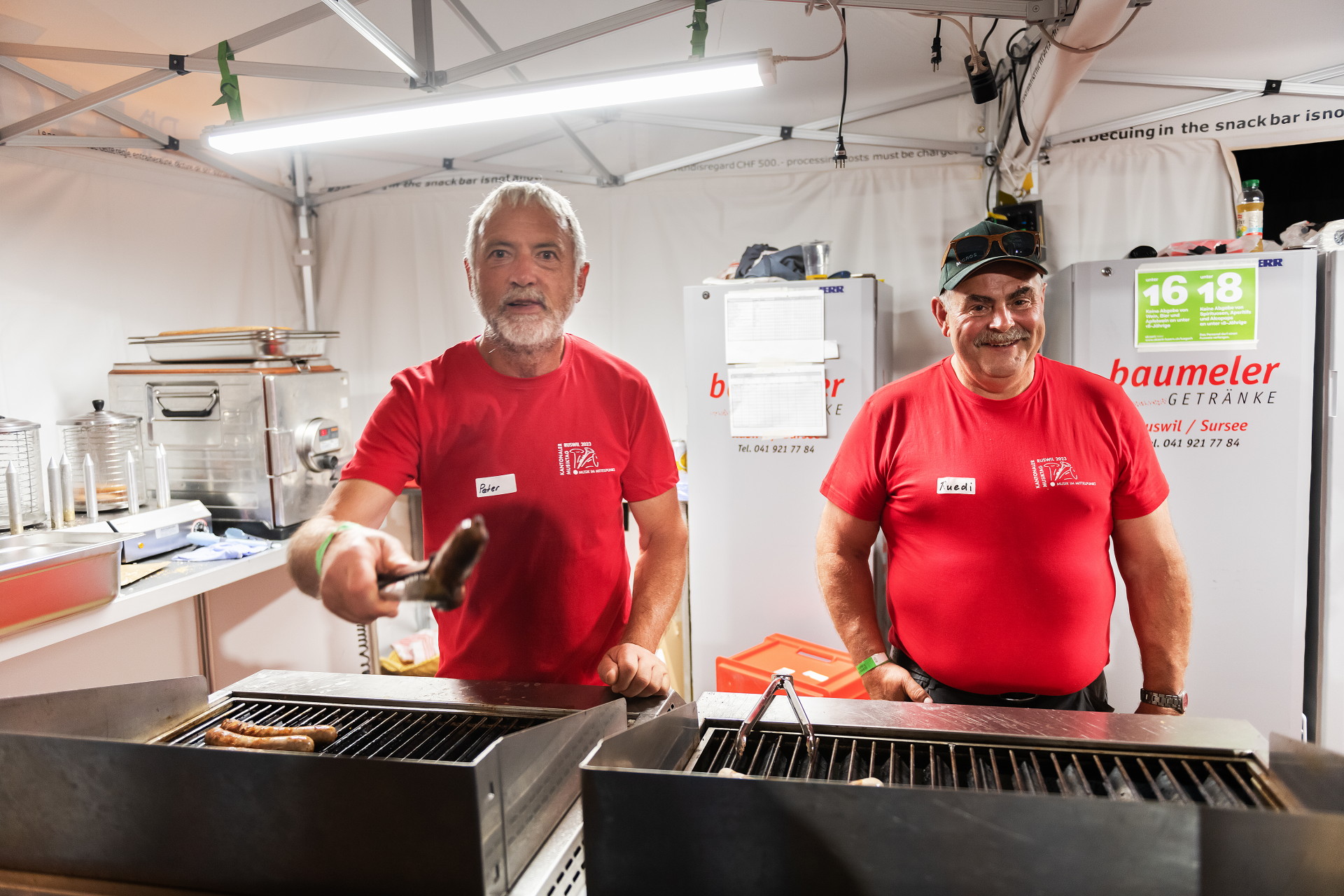 Luzerner Kantonal-Musiktag Ruswil 2023 Helfer im Einsatz