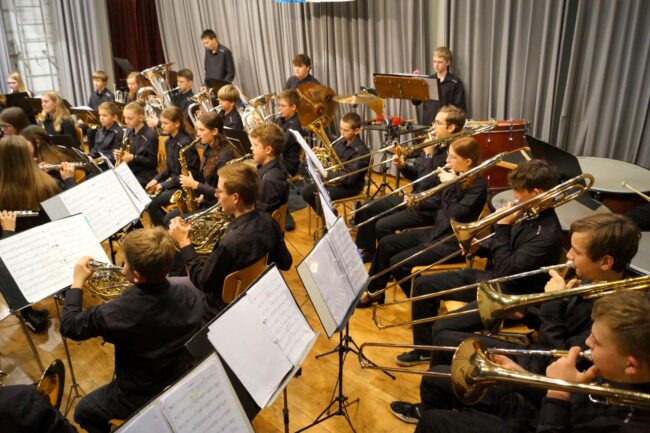 Eröffnung des Jahreskonzert 2023 durch die JMR bei der Ortsmusik Rüediswil