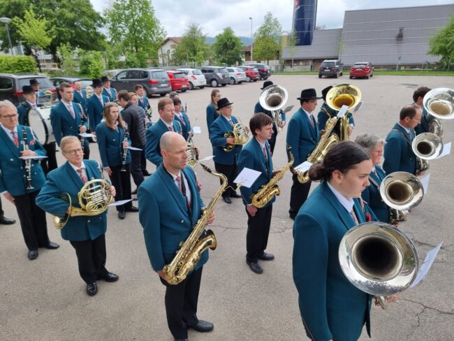 Die Ortsmusik Rüediswil probt für den Luzerner Kantonal Musiktag Wolhusen