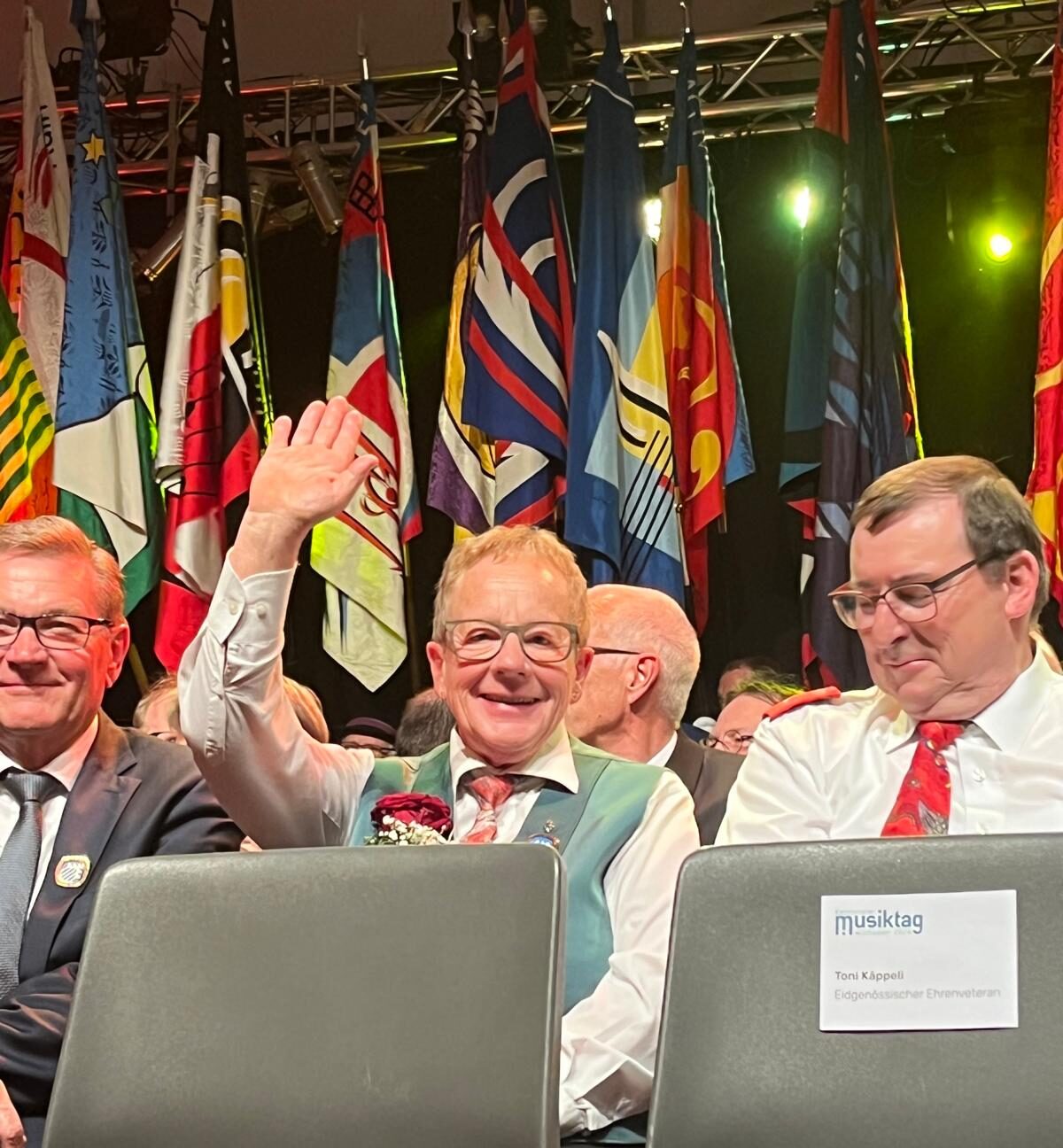 Für 50 Jahre Blasmusik wurde das Mitglied der Ortsmusik Rüediswil - Marianne Wermelinger - zur kantonalen Ehrenveteranin geehrt.