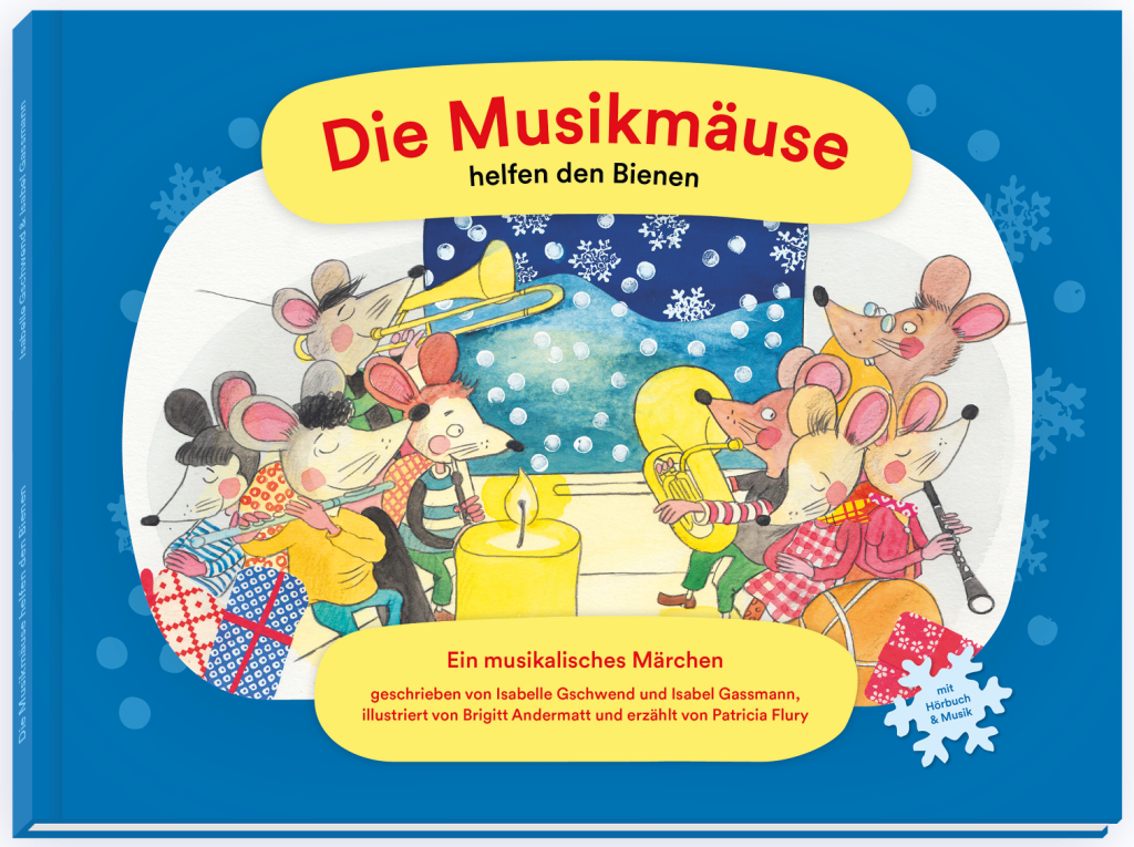Die Ortsmusik Rüediswil führt am Familienkonzert 2025 vom 6. Dezember 2025 die "Musikmäuse helfen den Bienen", von Isabelle Gschwend und Isabel Gassmann auf.
