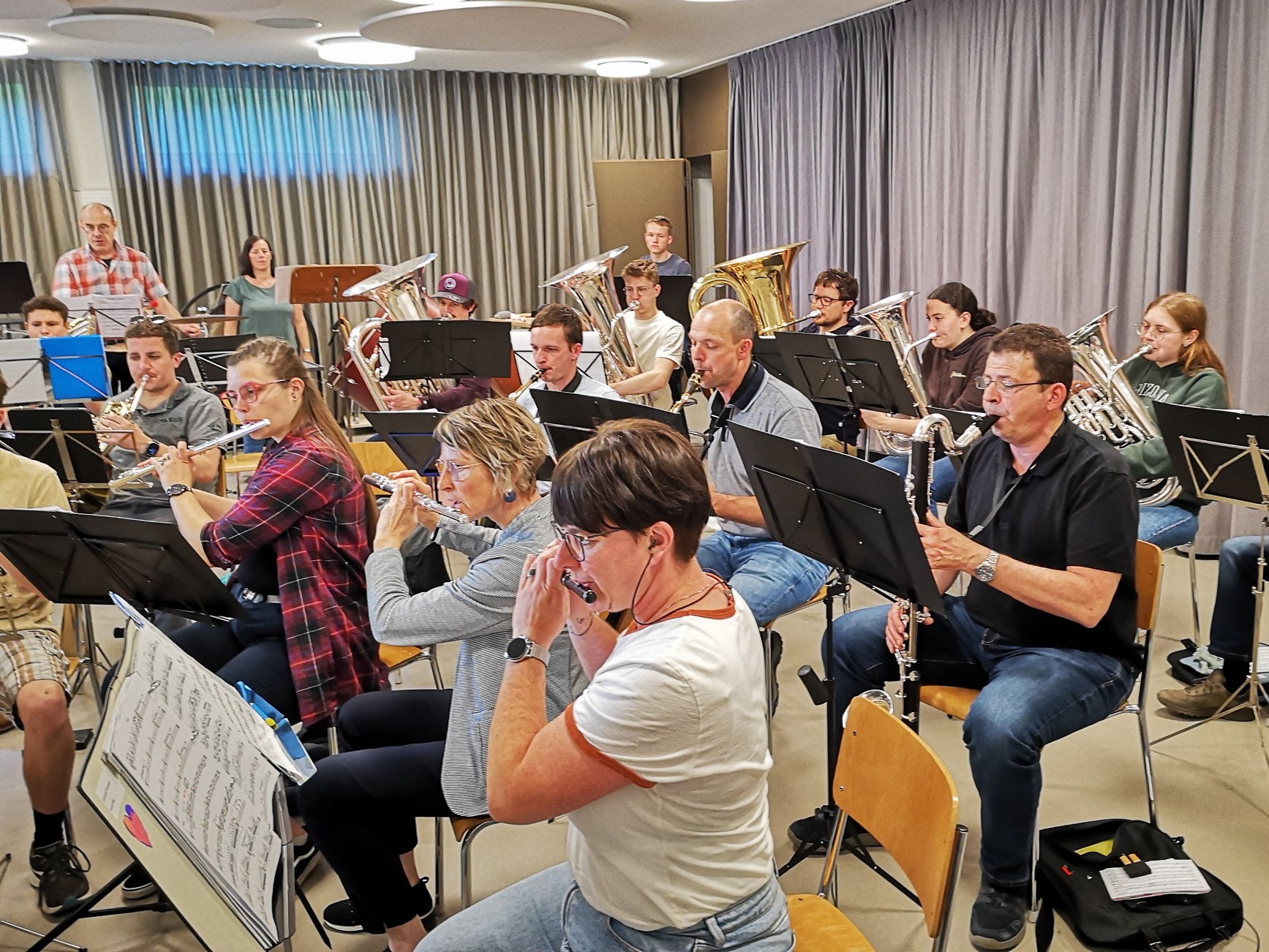 Probe der Ortsmusik Rüediswil vom Do. 29. Mai unter der Leitung von Patrick Hummel.