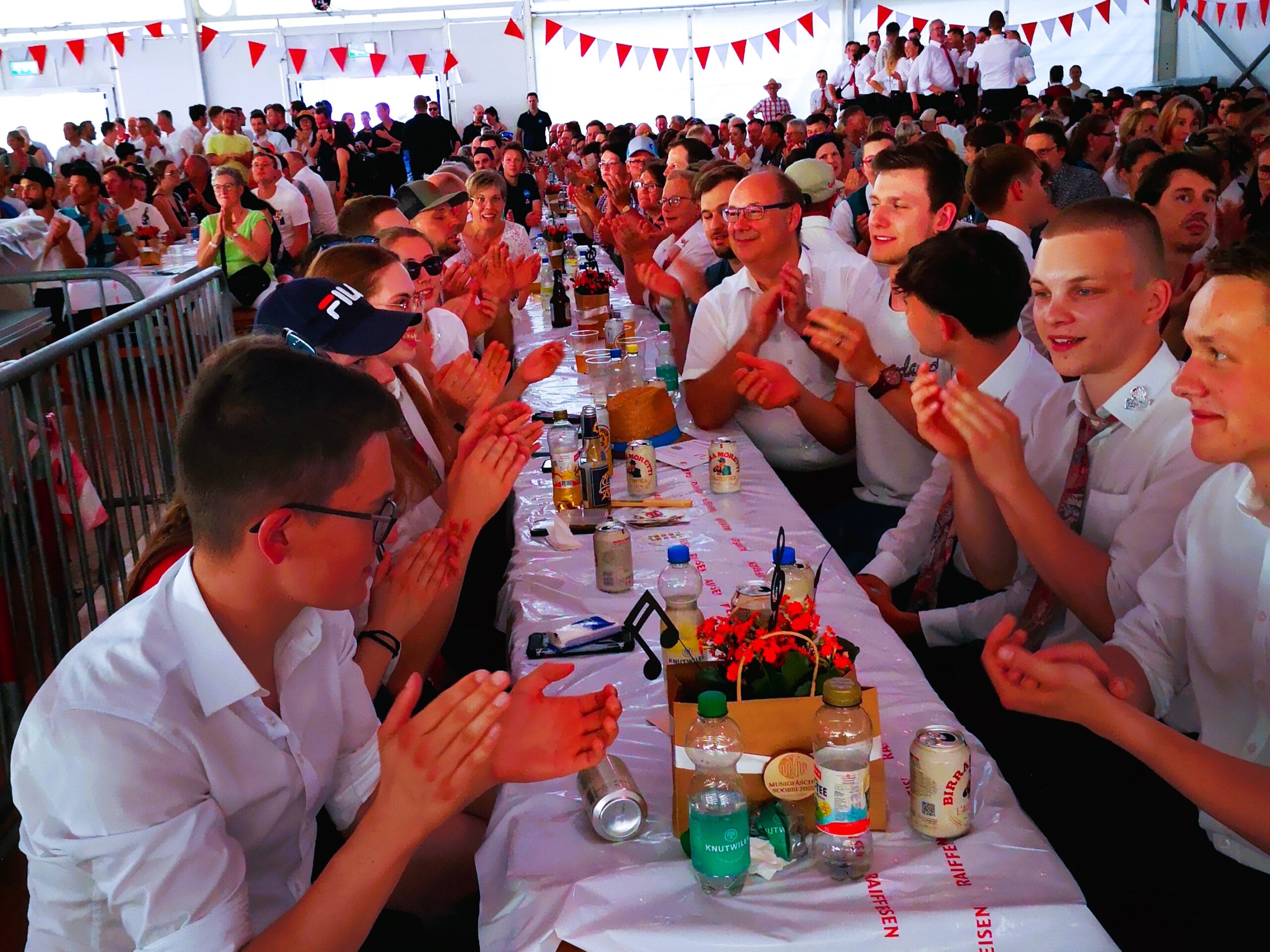 Die Ortsmusik Rüediswil an der Rangverkündigung am Musigfäscht Soorsi 2025