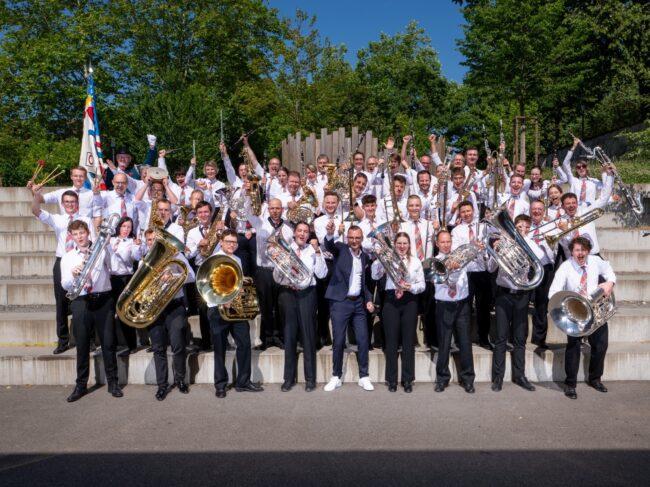 Musikfest Sursee 2025 Gesamtfoto der Ortsmusik Rüediswil