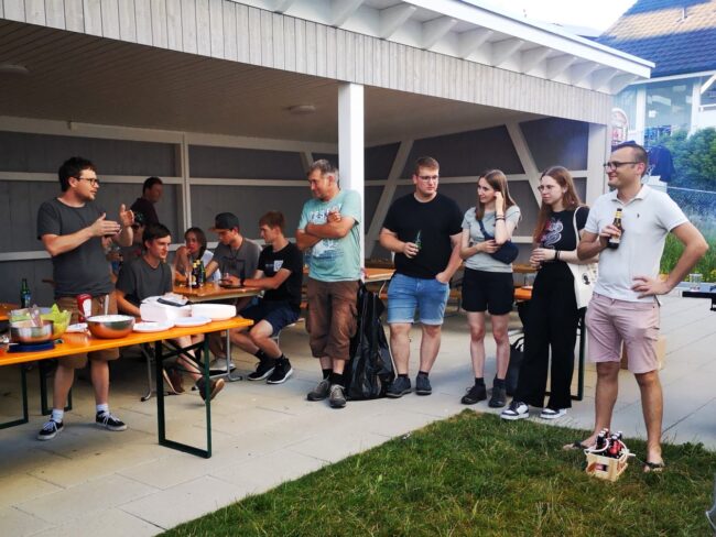 Die Ortsmusik Rüediswil durfte die Gastfreundschaft beim Dirigenten Patrick Hummel in Wauwil geniessen.