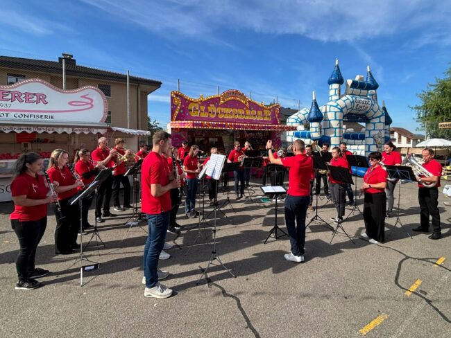 Die Ortsmusik Rüediswil spielte am Sonntag, 7. September an der Kilbi 2025 in Ruswil.