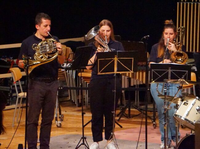 Das Tenor-Register der Brässbänd IX begeisterte am Herbstfest der Blasmusik.